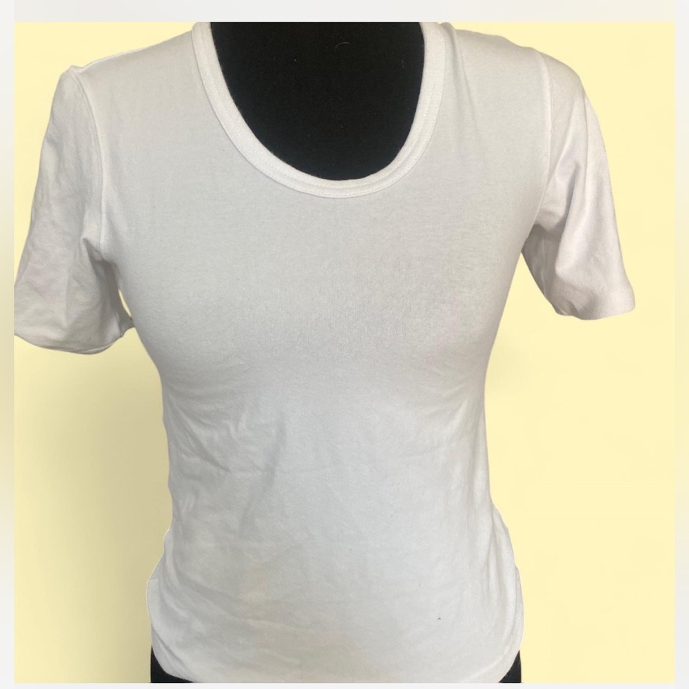 White Fitted Short Sleeve T-Shirt
